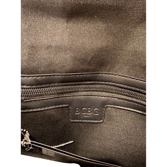 BCBG Paris Black Studded Envelope Clutch Evening Bag